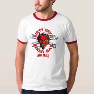 Camiseta diseño sucio de la parrilla de la barra n del