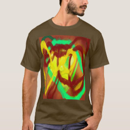 Camiseta Diseño superior de arte con amarillo marrón