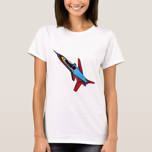 Camiseta Diseño Supersónico para pilotos de aviones de reac (Anverso)