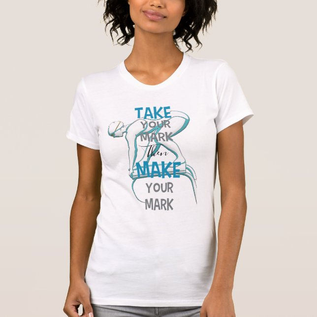 Camiseta Diseño Swim Take-Your-Mark Make-Yor-Mark (Anverso)