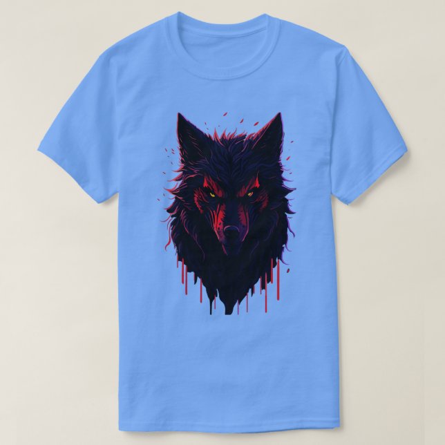 Camiseta Diseño T Cara de Lobo Intrincado Fantasía Magia Os (Diseño del anverso)