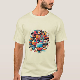 Camiseta Diseño Tech Fusion para té estético moderno