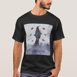 Camiseta Diseño temático de góticos gatos