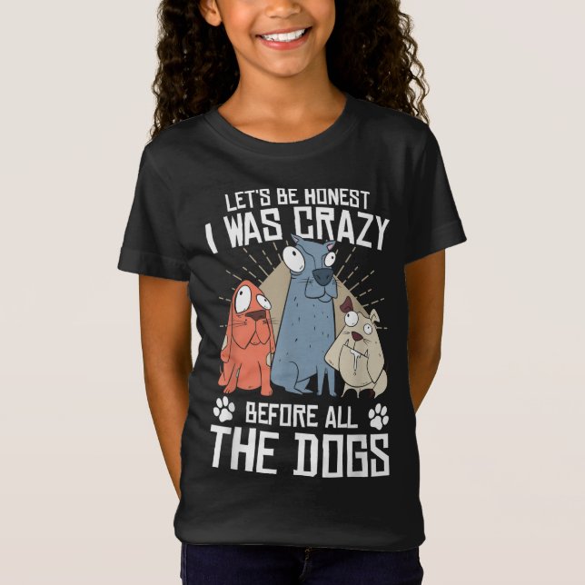 Camiseta Diseño temático de perro para las mujeres que ador (Anverso)