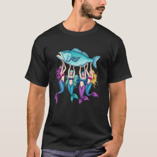 Camiseta Diseño Temático de Sirena de Sardina Pescado Amalf