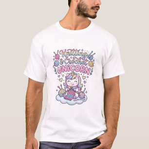 Camiseta Diseño tipográfico adorable de unicornio de punto