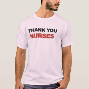 Camiseta Diseño tipográfico de agradecimiento a las enferme