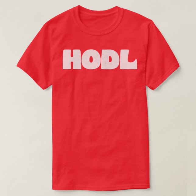Camiseta Diseño tipográfico de Bitcoin HODL (Diseño del anverso)