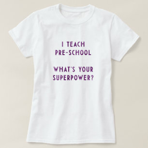 Camiseta Diseño Tipográfico de Educador Preescolar Moderno