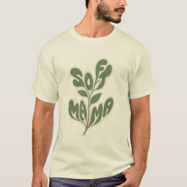 Camiseta Diseño tipográfico de hoja botánica retro "Soft Ma