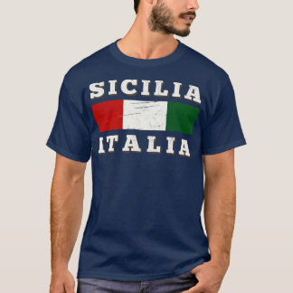 Camiseta Diseño tipográfico de la región italiana de Sicili