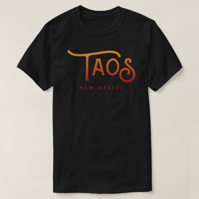 Camiseta Diseño tipográfico de Taos Nuevo México  (Diseño del anverso)
