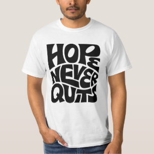 Camiseta Diseño tipográfico inspirador que nunca se rinde