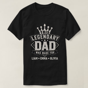Camiseta Diseño tipográfico legendario de papá vintage