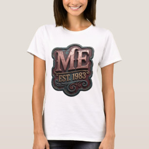 Camiseta Diseño trendy Gold ME EST 1983