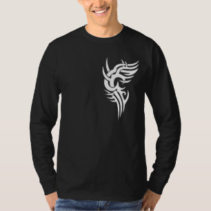 Camiseta Diseño tribal blanco 4 del pecho de 2 pedazos