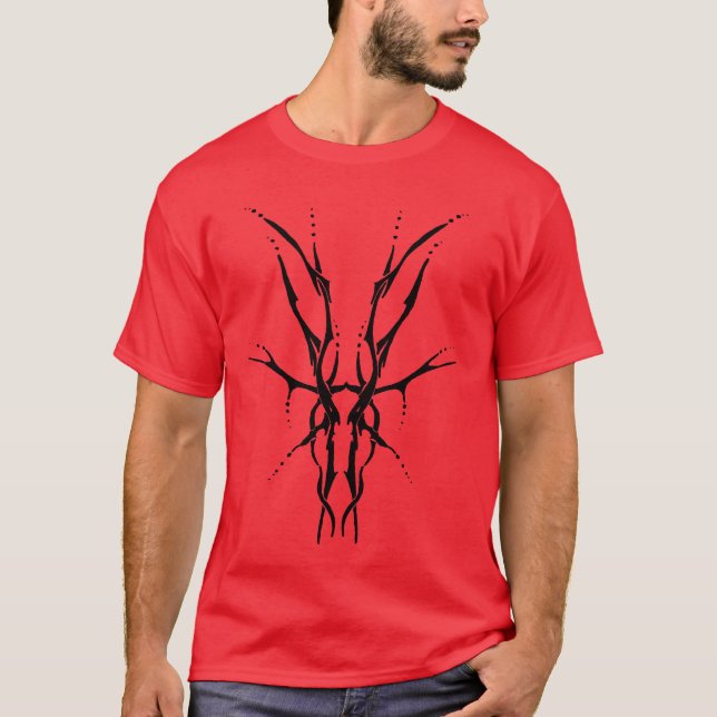 Camiseta Diseño tribal de cráneo de ciervos para cazadores  (Anverso)