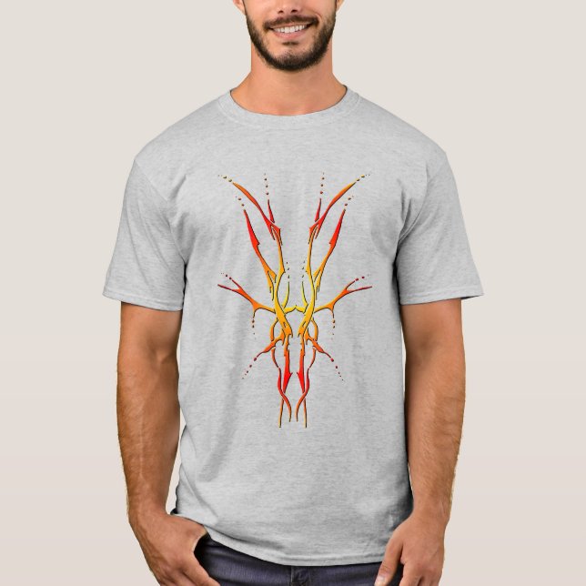 Camiseta Diseño tribal de cráneo de ciervos para cazadores  (Anverso)