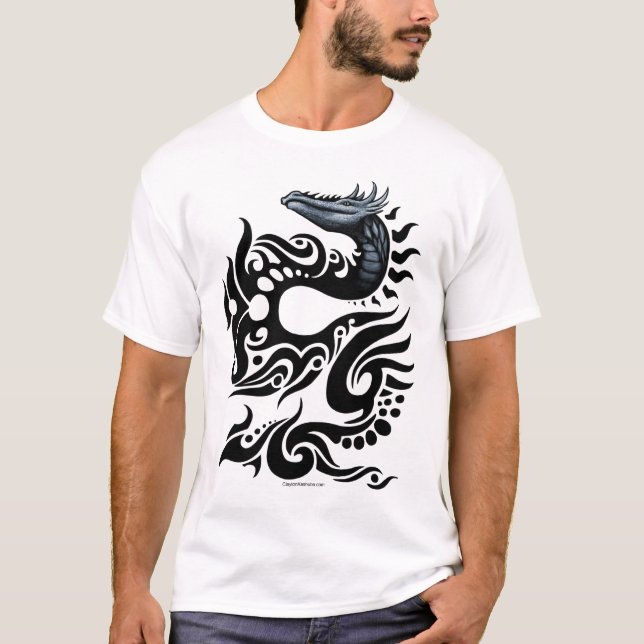 Camiseta Diseño tribal del dragón (Anverso)