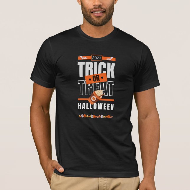 Camiseta Diseño Trick o Treat-Halloween 2023 (Anverso)