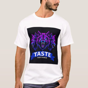 Camiseta Diseño Triple Lobo que enfatiza la fuerza