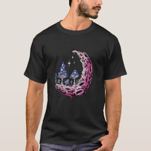 Camiseta Diseño Trippy Moon and Mushrooms
