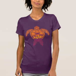 Camiseta Diseño tropical de la tortuga de mar de la puesta