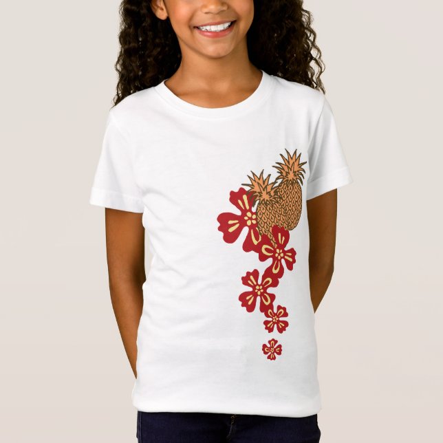 Camiseta Diseño tropical de Piña Luau (Anverso)