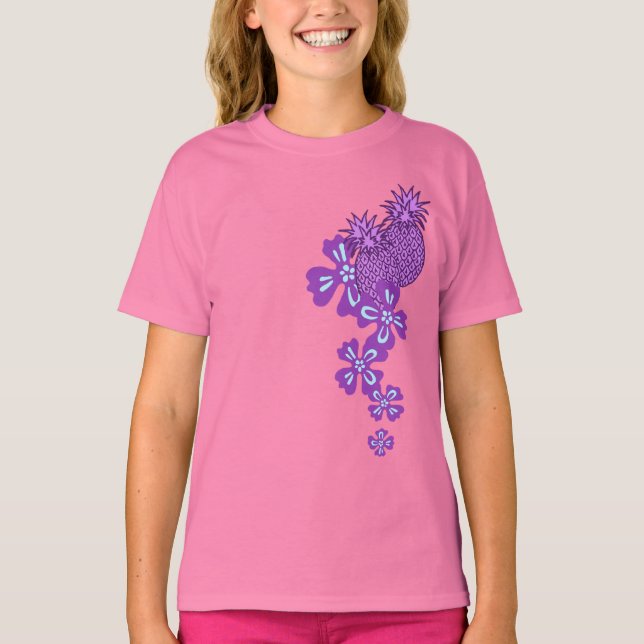 Camiseta Diseño tropical de Piña Luau (Anverso)