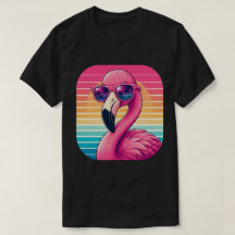 Diseño Tropical Puesta de Sol Flamenco Retro