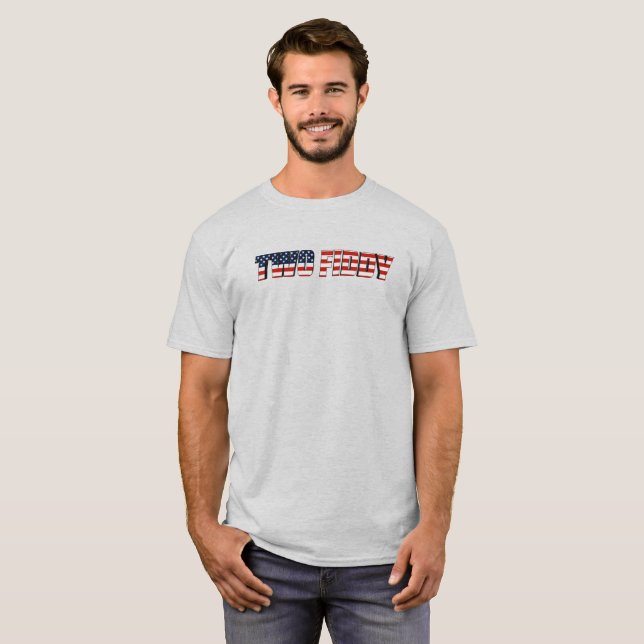 CAMISETA DISEÑO TWO FIDDY EE. UU. (Anverso completo)