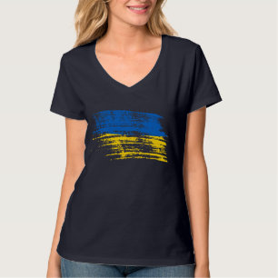 Camiseta Diseño ucraniano fresco de la bandera