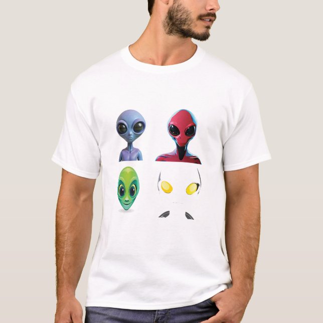 Camiseta Diseño único de cara para extranjeros en 3D (Anverso)