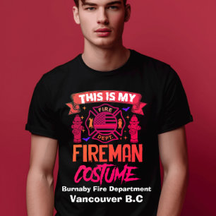 Camiseta Diseño único de disfraces de bomberos de Halloween