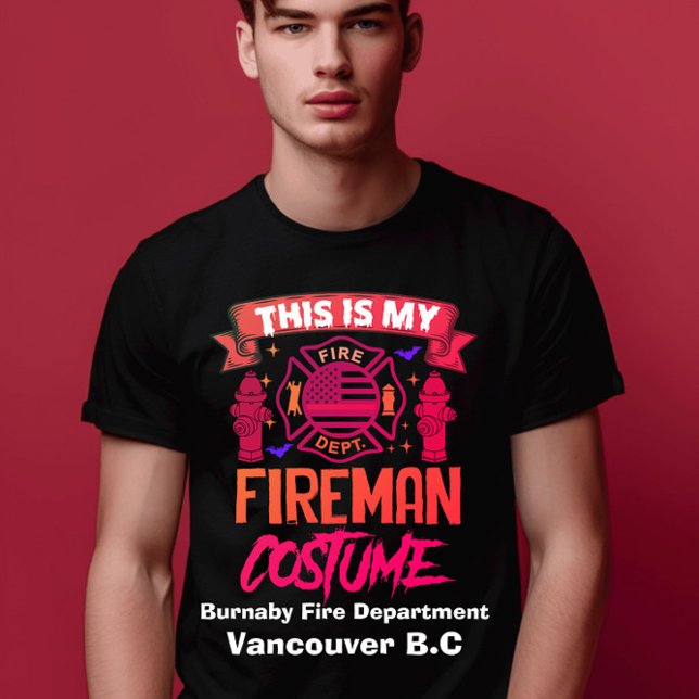 Camiseta Diseño único de disfraces de bomberos de Halloween (Subido por el creador)