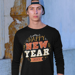 Camiseta Diseño único de Nochevieja vintage personalizado