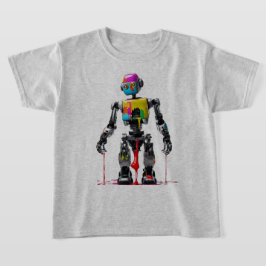 Camiseta Diseño único Guay de Robot pintado