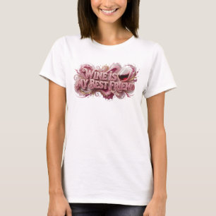 Camiseta Diseño v2 de VINO ROSADO ES MI MEJOR AMIG