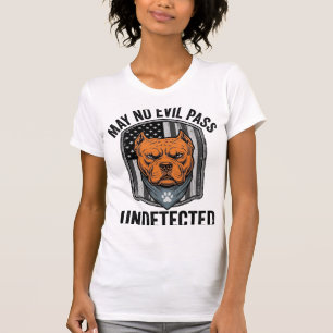 Camiseta Diseño Vector Vintage Perro Guardián No Deja Pasar