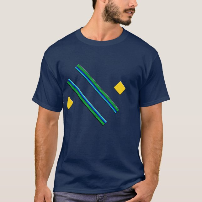 Camiseta diseño vectorial abstracto de arte fresco (Anverso)