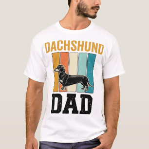 Camiseta Diseño vectorial de amante de perros papá Dachshun