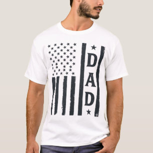 Camiseta Diseño vectorial de bandera americana de papá vint