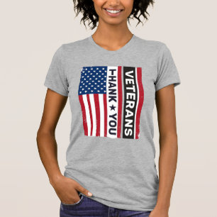 Camiseta Diseño vectorial de bandera desgastada Agradecimie
