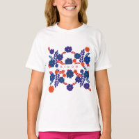Diseño vectorial de flores azules simples