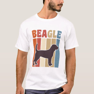 Camiseta Diseño vectorial de franja retro de perro Beagle v