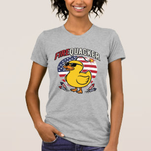 Camiseta Diseño vectorial de fuegos artificiales de pato pa