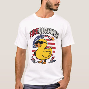 Camiseta Diseño vectorial de fuegos artificiales de pato pa
