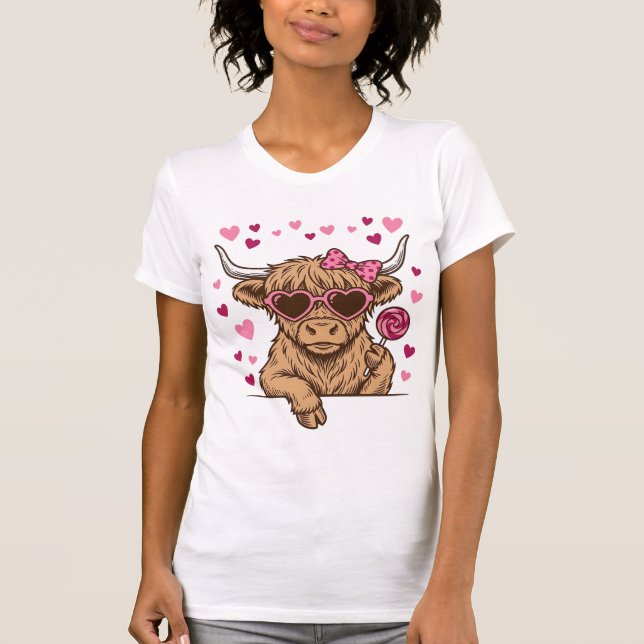 Camiseta Diseño vectorial de gafas de sol de San Valentín d (Anverso)