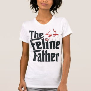 Camiseta Diseño vectorial de humor de gato padre felino vin