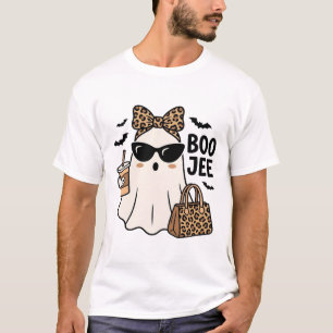 Camiseta Diseño Vectorial de Lazo de Fantasma de Halloween